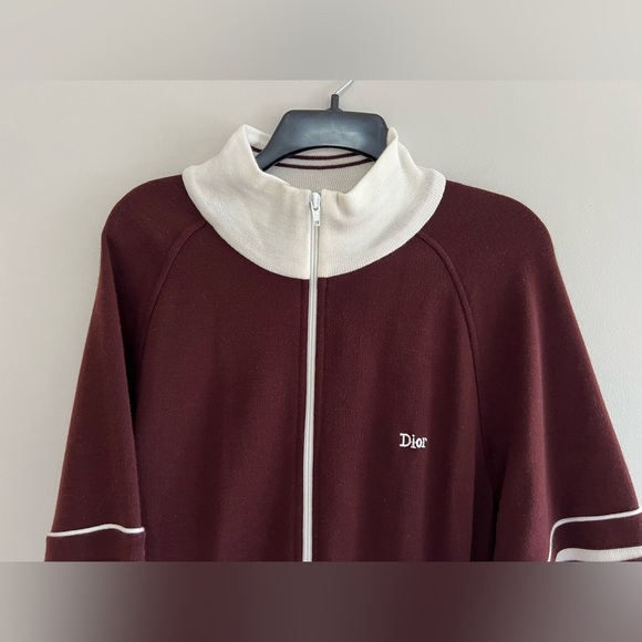 Christian Dior Vintage Monsieur Vintage Zip-Up Track Jacket in Burgundy, size XL - Picture 4 of 11